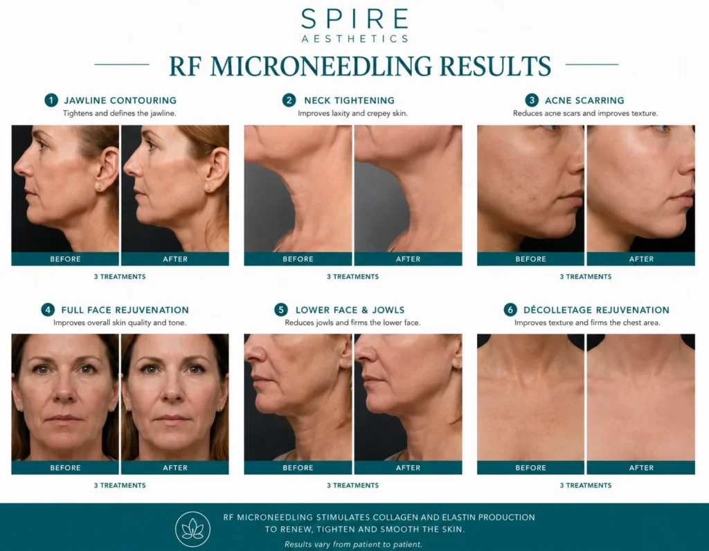 RF Microneedling Skin tightening Smallwood results
